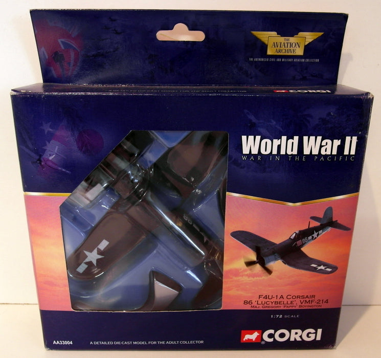 Corgi 1/72 AA33004 F4U-1A Corsair 86 Lucybelle VMF-214 Boyington
