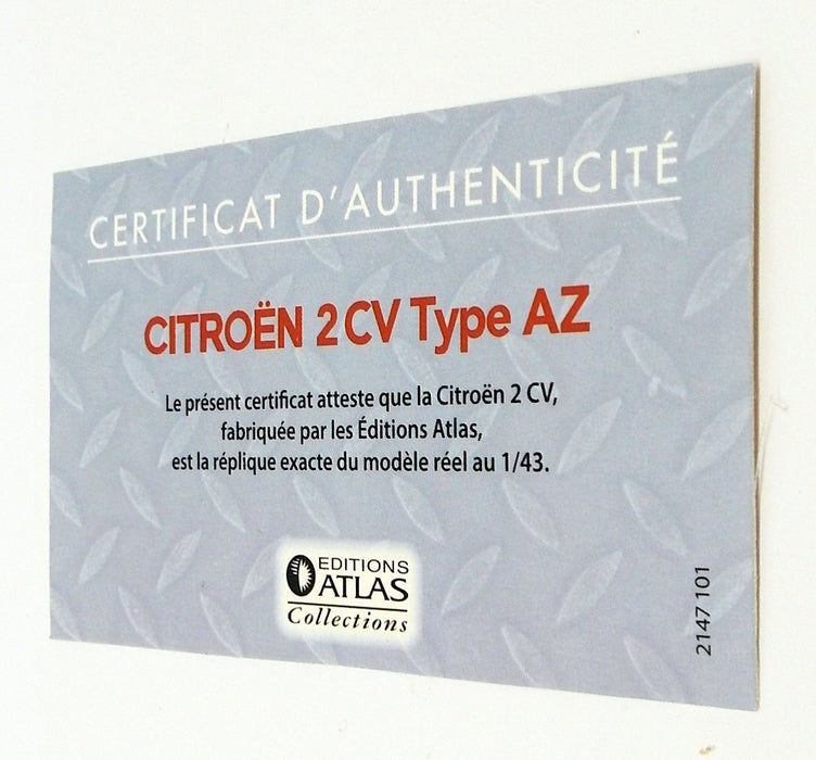 Atlas Editions 1/43 Scale 2147 201 - Citroen 2CV Type AZ - Grey