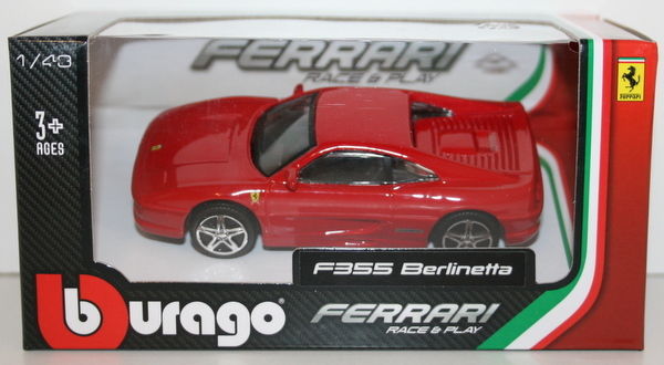 Burago 1/43 Scale Diecast Model - 18-36000 - Ferrari F355 Berlinetta - Red