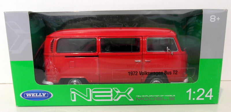 WELLY 1/24 Scale 22472W 1972 Volkswagen Bus T2 Red