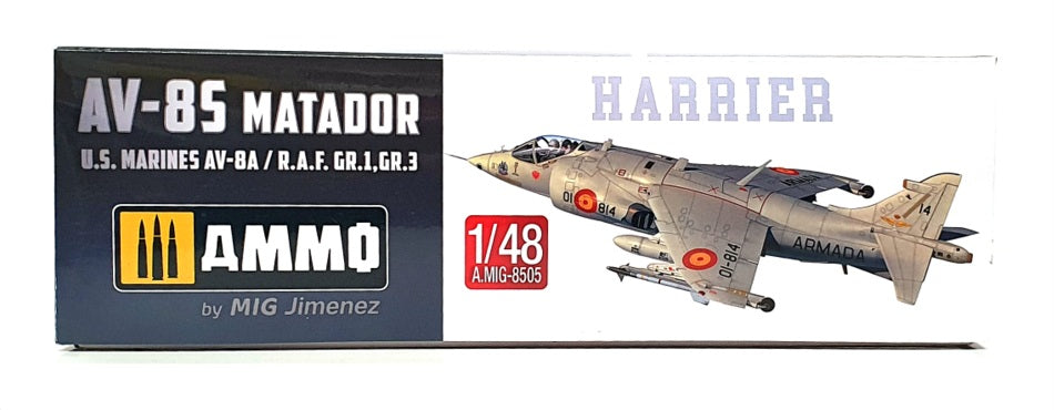 Ammo Mig 1/48 Scale Unbuilt Kit A.MIG-8505 - Harrier AV-8S Matador - US Marines