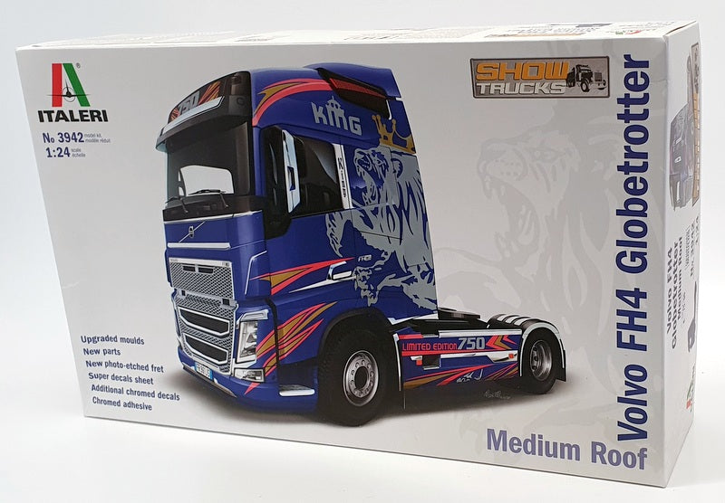 Italeri 1/24 Scale Model Truck Kit 3942 - Volvo FH4 Globetrotter Medium Roof