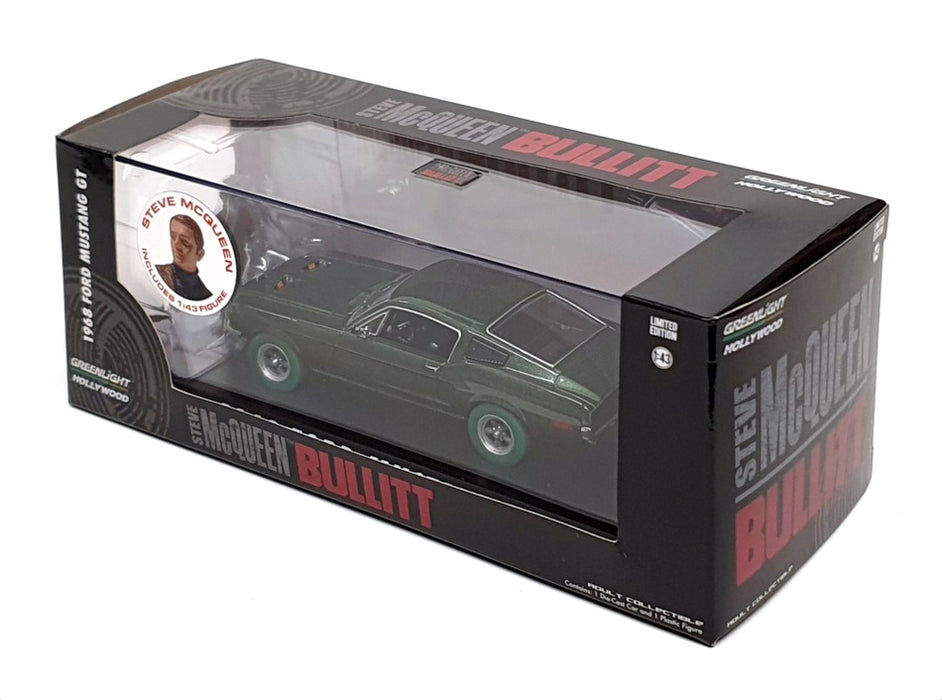Greenlight 1/43 Scale 86433 - 1968 Ford Mustang GT "Bullitt" - Met Green Chase