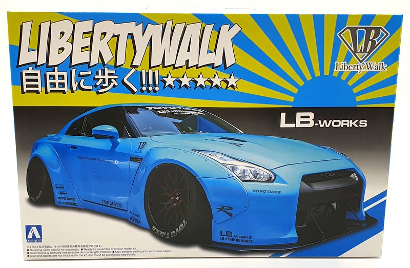 Aoshima 1/24 Scale Model Kit 09 - Libertywalk Nissan GT-R R35 LB.Works