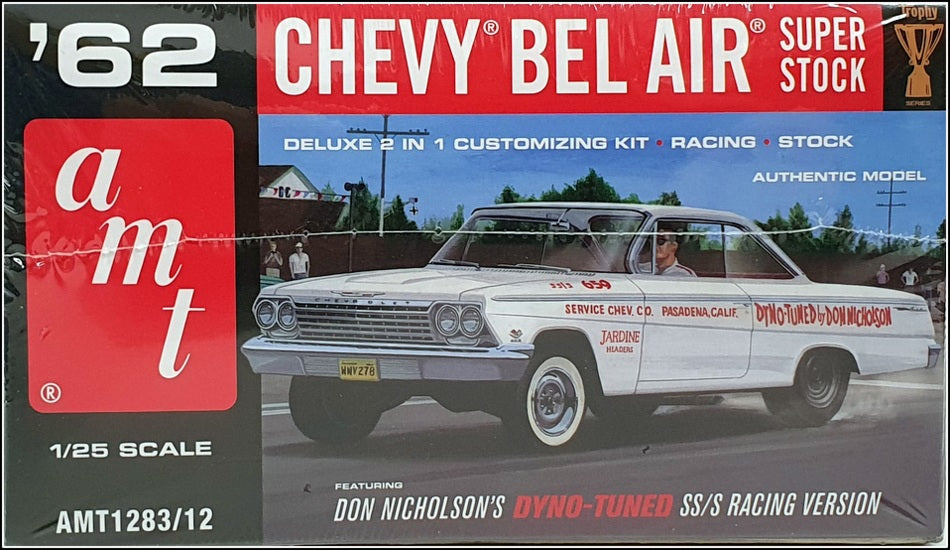 AMT 1/25 Scale Kit AMT128312 - 1962 Chevrolet Bel Air Super Stock Don Nicholson