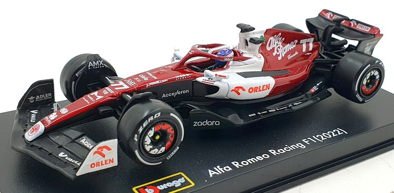 Burago 1/43 Scale 18-38068 - F1 Alfa Romeo Orlen C42 2022 Valteri Bottas #77