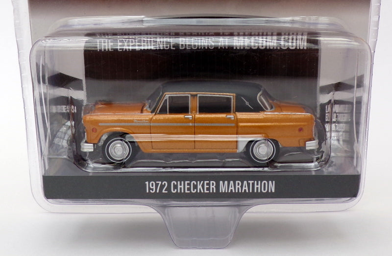 Greenlight Mecum 1/64 Scale 37190-F - 1972 Checker Marathon - Gold/Black