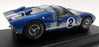 Shelby Collectibles 1/18 Scale Diecast 1401 1966 Ford GT40 MK2 Blue #2 Race Car
