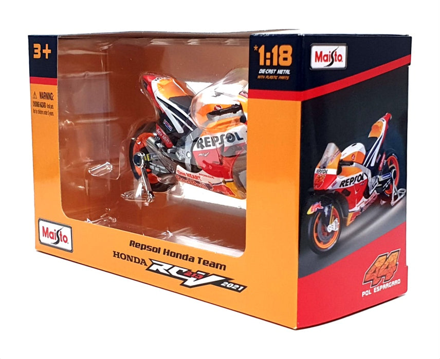 Maisto 1/18 Scale 36372 - Honda RC213V 2021 Repsol - #44 Pol Espargaro