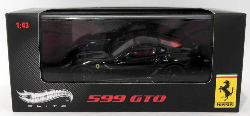 Hot Wheels T6932 – Ferrari 599 GTO Noire – Collection 1/43 Moulée Sous Pression – Occasion