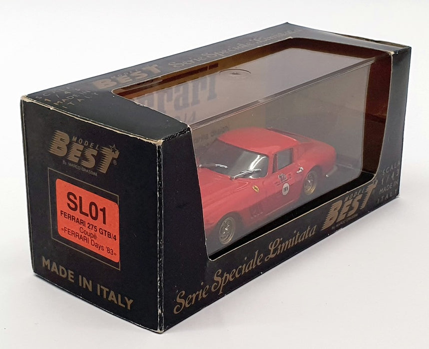 Best 1/43 Scale SL01 - Ferrari 275 GTB/4 Coupe Ferrari Days 1983 - Red