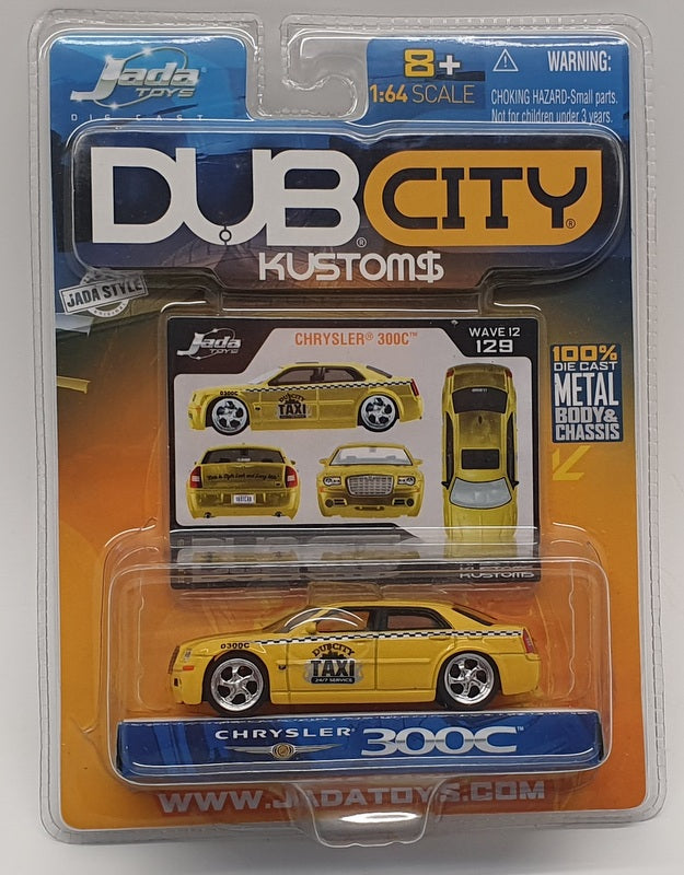 Jada 1/64 Scale Model Car 12002 - Chrysler 300C Taxi - Yellow