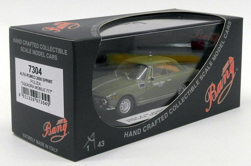 Bang 1/43 Scale 7304 - Alfa Romeo 2000 Sprint Polizia Squadra Mobile 777