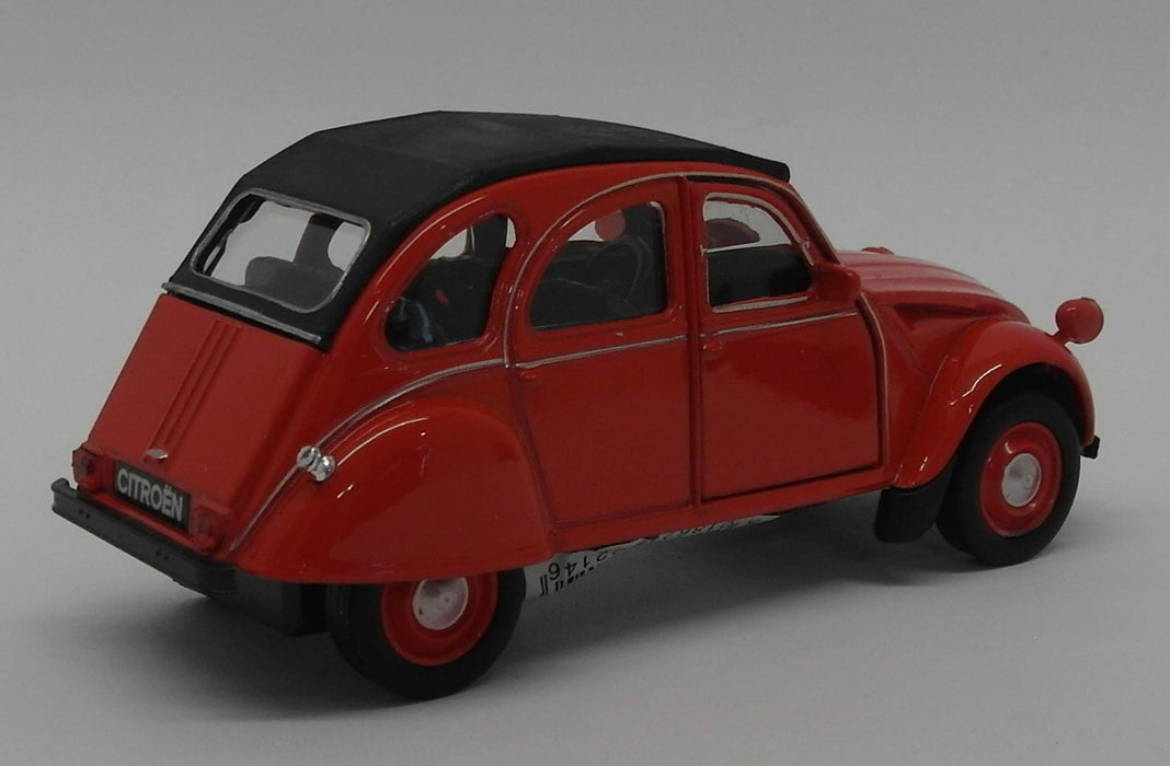 Citroen 2CV - Red - Kinsmart Pull Back & Go Diecast Metal Model Car