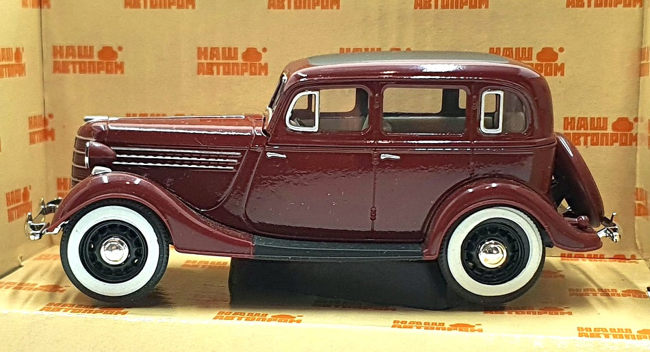 HAW ABTONPOM 1/43 Scale Russian Diecast H153 - 1941-48 Gaz 11-73 - Dk Red