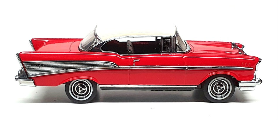 Matchbox 1/43 Scale DYG02-M - 1957 Chevrolet Bel Air - Red/White