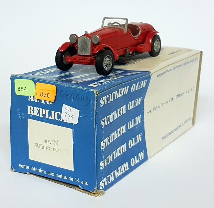 Auto Replica 1/43 Scale White Metal - AR29 Alfa Romeo 8C Red