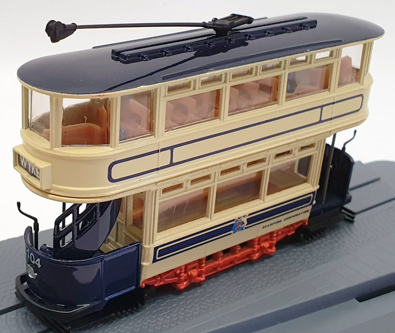 Corgi 1/64 Scale Model Tram - Double Decker Bradford Tram - Blue/Cream