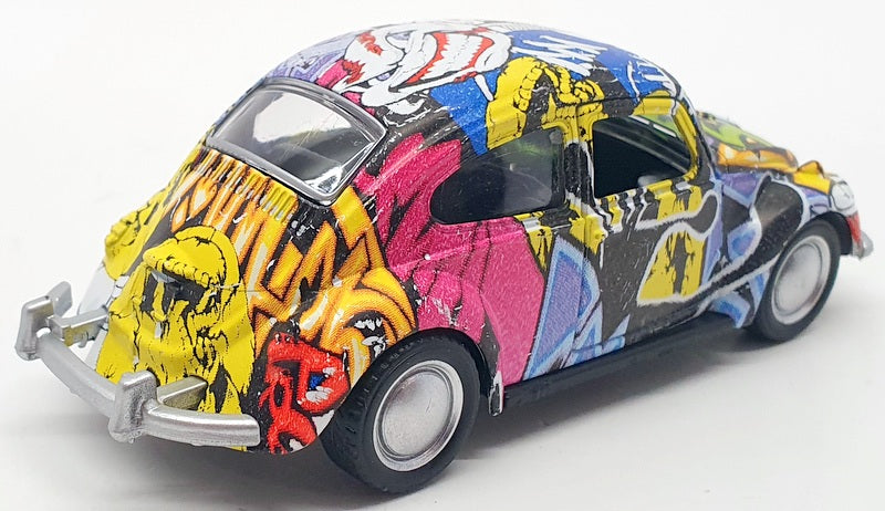 Kandy Toys 11cm Long TY4507 - Wacky Colour Cars Beetle Pull Back And Go