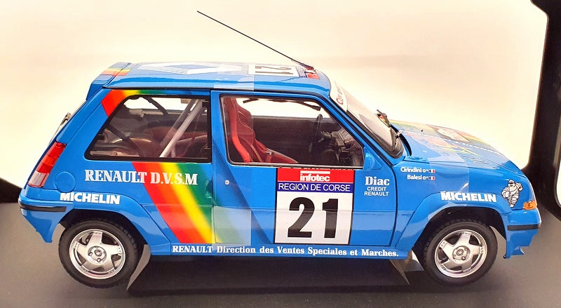 Norev 1/18 Scale Model Car 185217 - 1990 Renault SuperCinq GT Turbo #21
