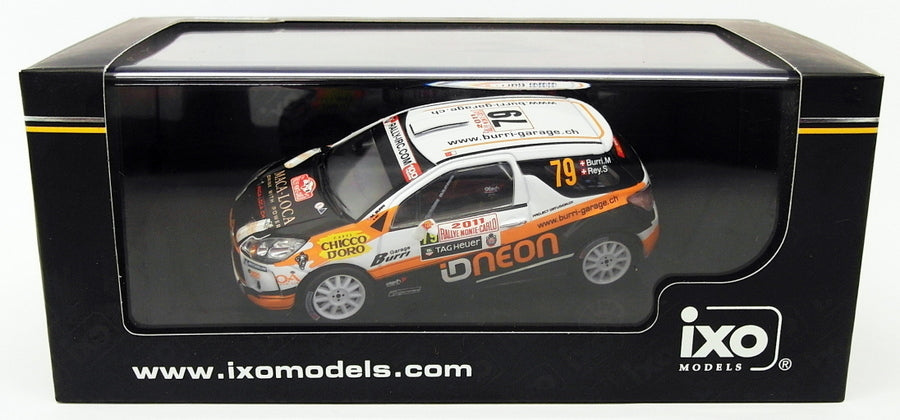 Ixo 1/43 Scale RAM459 - Citroen DS3 R3 - #79 Monte Carlo IRC 2011