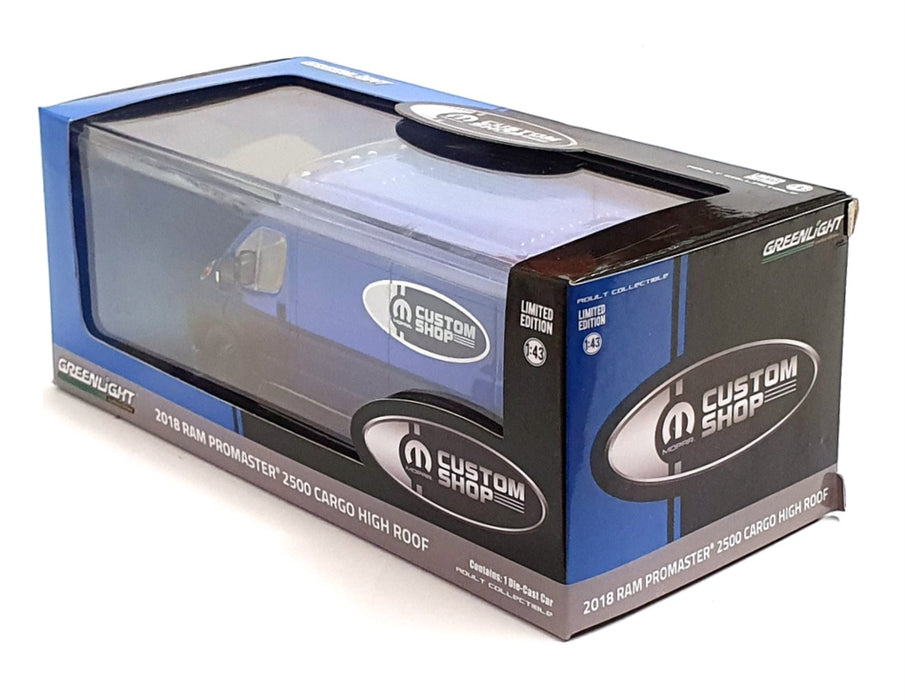 Greenlight 1/43 Scale 86155 - 2018 Ram Promaster 2500 Cargo High Roof - Blue