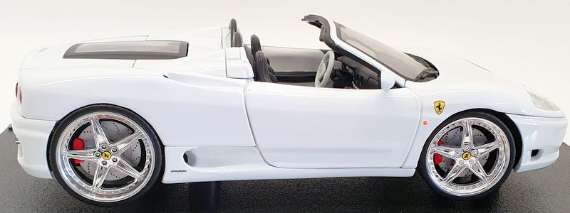 Hot Wheels 1/18 Scale Model Car C3866 - Ferrari 360 Spyder Customised - White