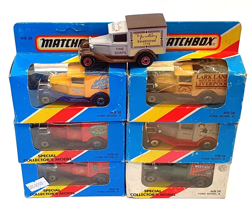 Matchbox Appx 8cm Long Diecast ST008 - Set Of 7 Assorted Vans