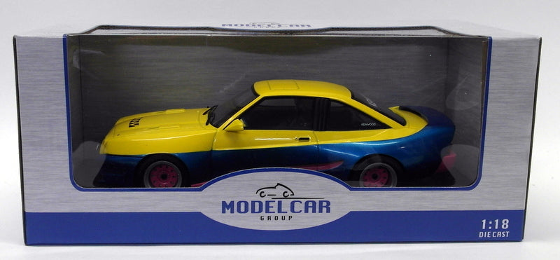 MCG 1/18 Scale Diecast - MCG18095 Opel Manta B Mattig Yellow / Blue