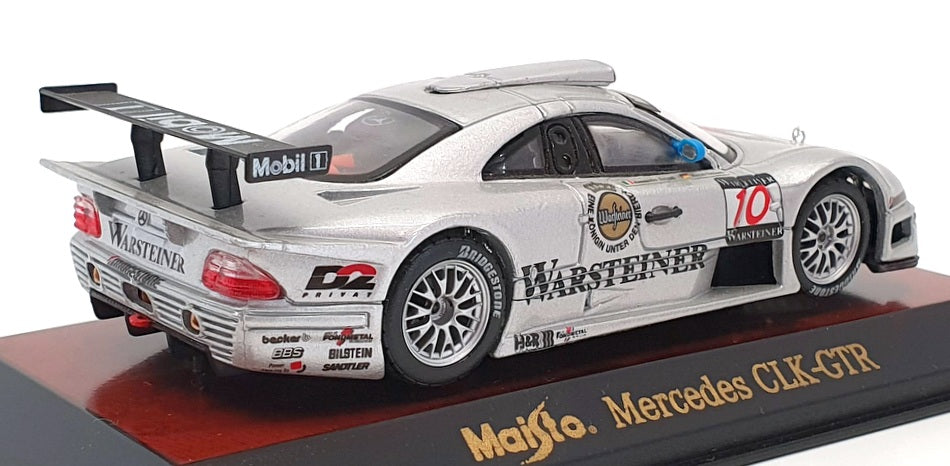 Maisto 1/43 Scale Diecast 31504 - Mercedes CLK-GTR - Silver #10