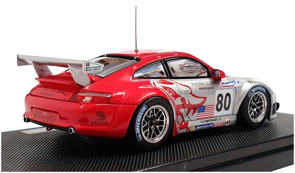 Ebbro 1/43 Scale 778 - Porsche 911 GT3 RSR Le Mans 2005 - Silver/Red