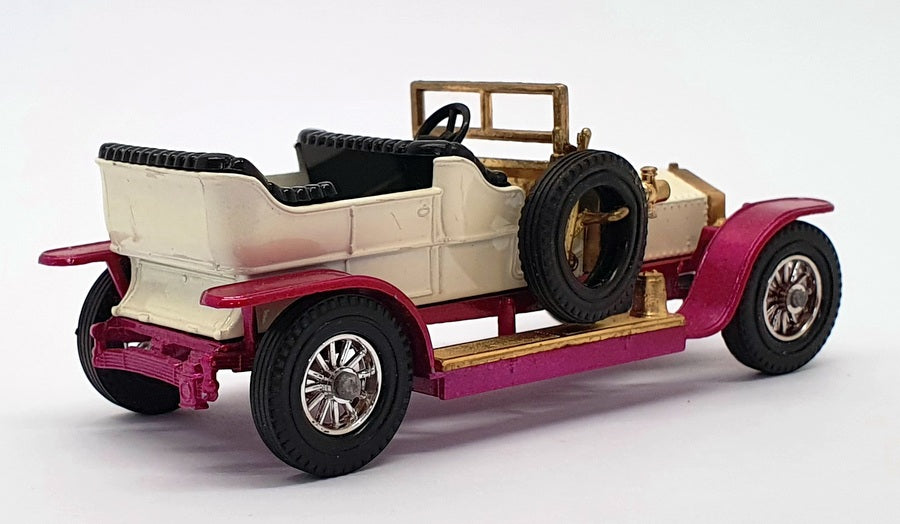 Matchbox Appx 10cm Long Diecast Y-10 - 1906 Rolls Royce Silver Ghost - White/Red