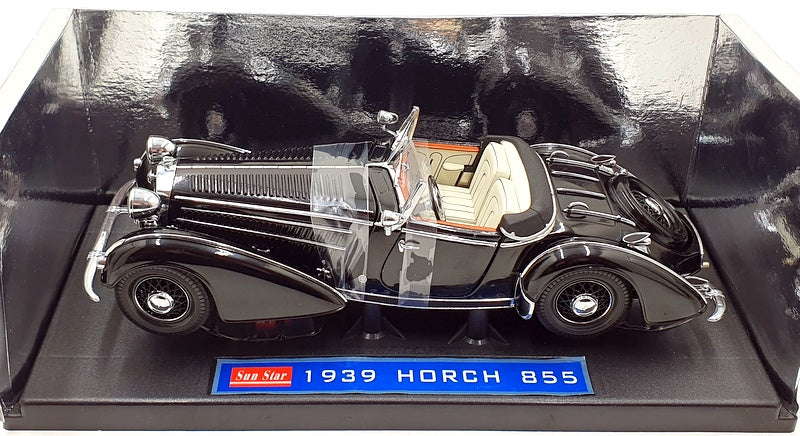 Sun Star 1/18 Scale Diecast 2401 - 1939 Horch 855 Roadster - Black