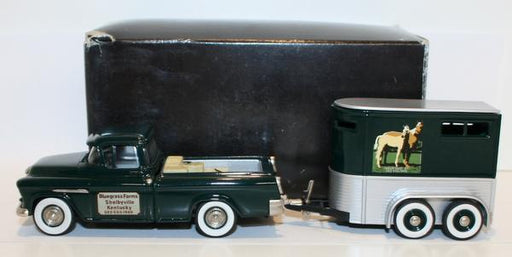 Brookin Models 1/43 Scale BRK62 & BRK53X - 1955 Chev Cameo & Trailer -Blue Grass