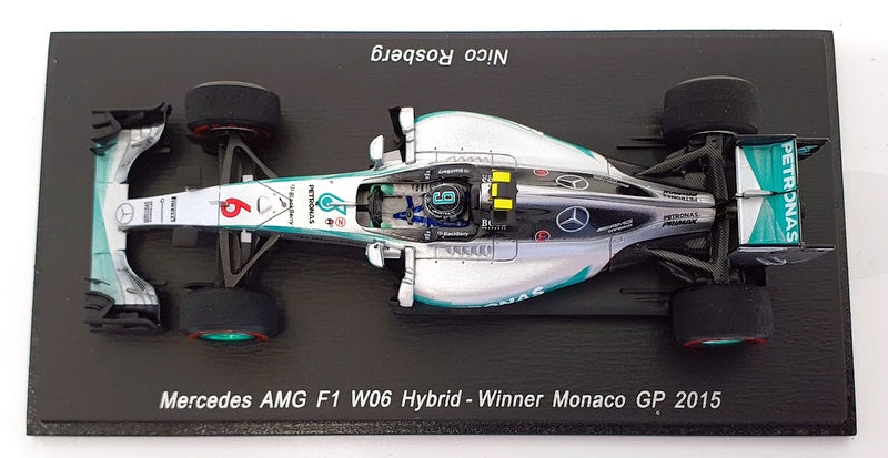 Spark 1/43 Scale S4601 - 2015 Mercedes AMG W06 Hybrid N.Rosberg 1st Monaco