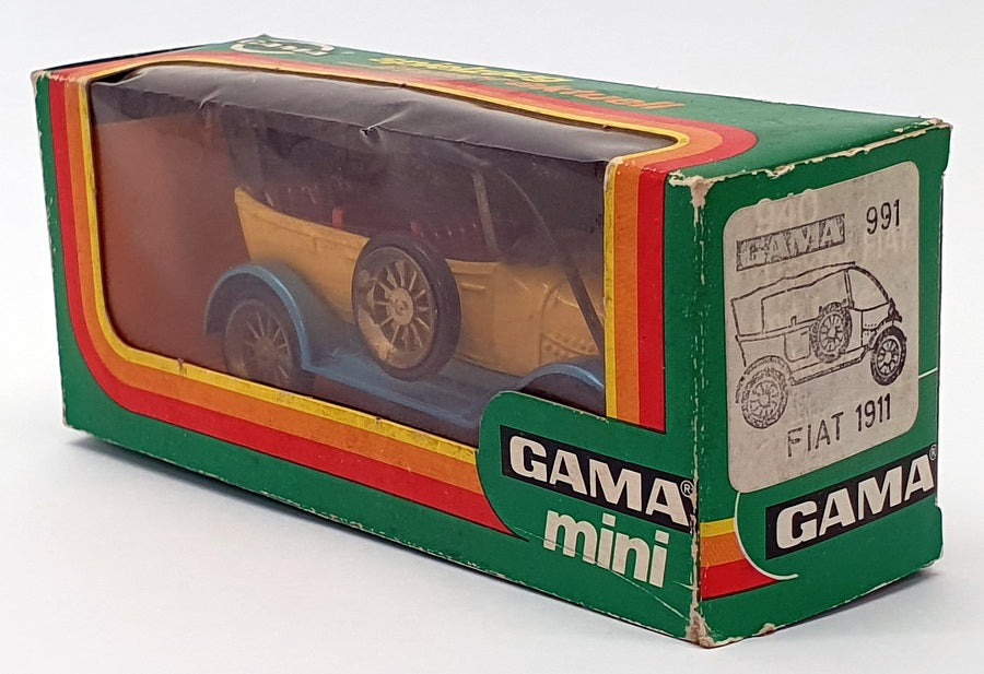 Gama 1/45 Scale Model Car 991 - 1911 Fiat - Black/Yellow/Blue