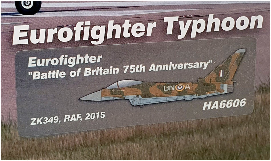 Hobby Master 1/72 Scale HA6606 - Eurofighter Battle of B 75th Ann ZK349 RAF 2015