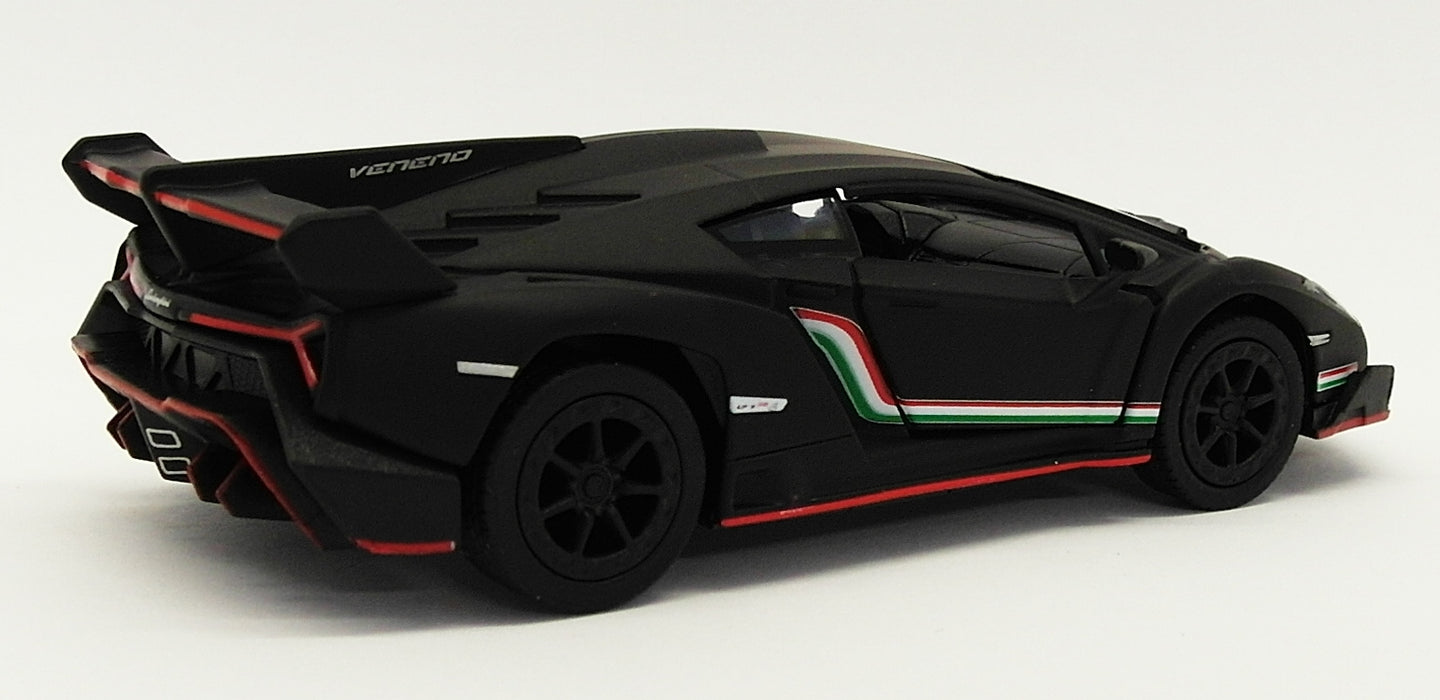Lamborghini Veneno - Black - Kinsmart Pull Back & Go Metal Model Car