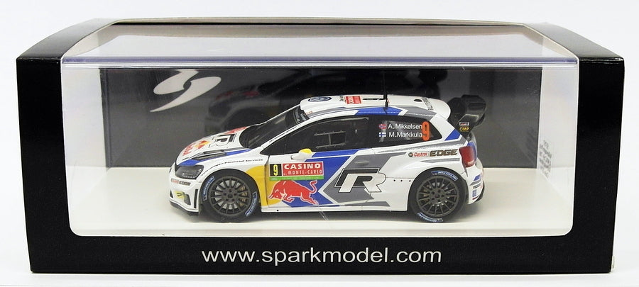 Spark 1/43 Scale S3787 - Volkswagen Polo R WRC #9 - 7th Monte Carlo 2014