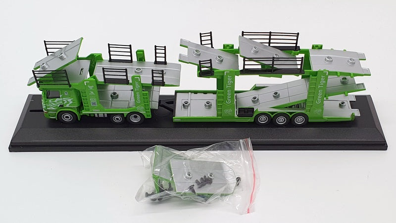 Oxford Diecast 1/76 Scale 76SCT004 - Scania EVO 6 Car Transporter Green Tiger