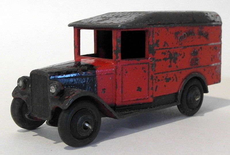 Vintage Dinky 34B - Postal Van Royal Mail - Red Black Tyres
