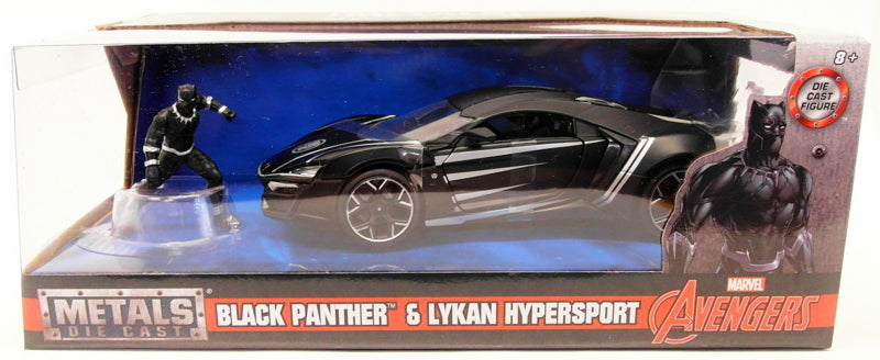 Jada 1/24 Scale 99723 - Black Panther & Lykan Hypersport - Marvel Avengers