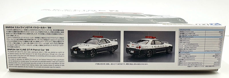 Aoshima 1/24 Scale Model Kit 01 -  Nissan Skyline GTR BNR 34 Patrol Car 1999