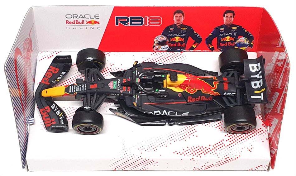Burago 1/43 Scale 18-38061 - F1 Red Bull Oracle RB18 2022 #1 M.Verstappen