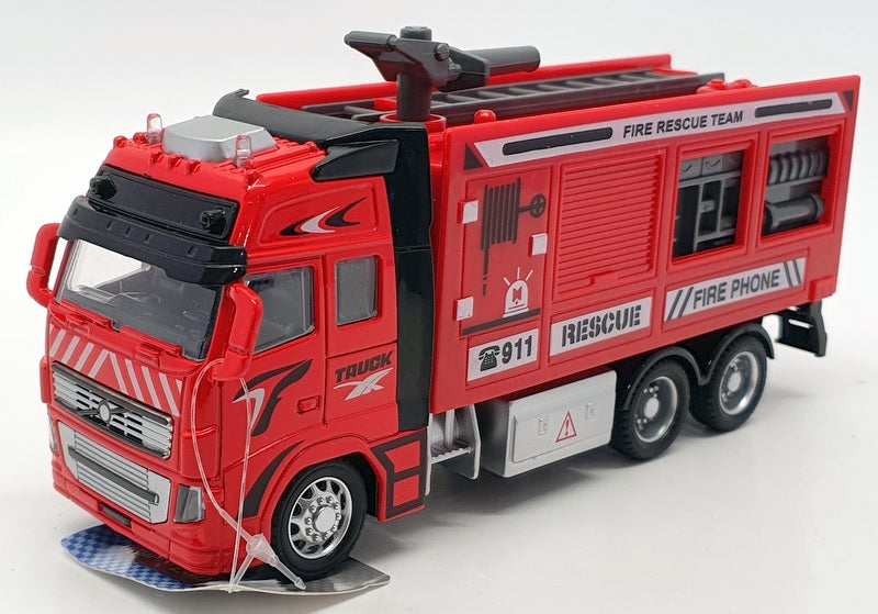 Kandy Toys 20cm Long TY4196  - Fire Engine Pull Back And Go - Red