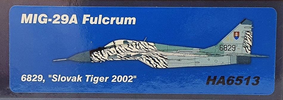 Hobby Master 1/72 Scale HA6513 - MIG-29A Fulcrum 6829 Slovak Tiger 2002