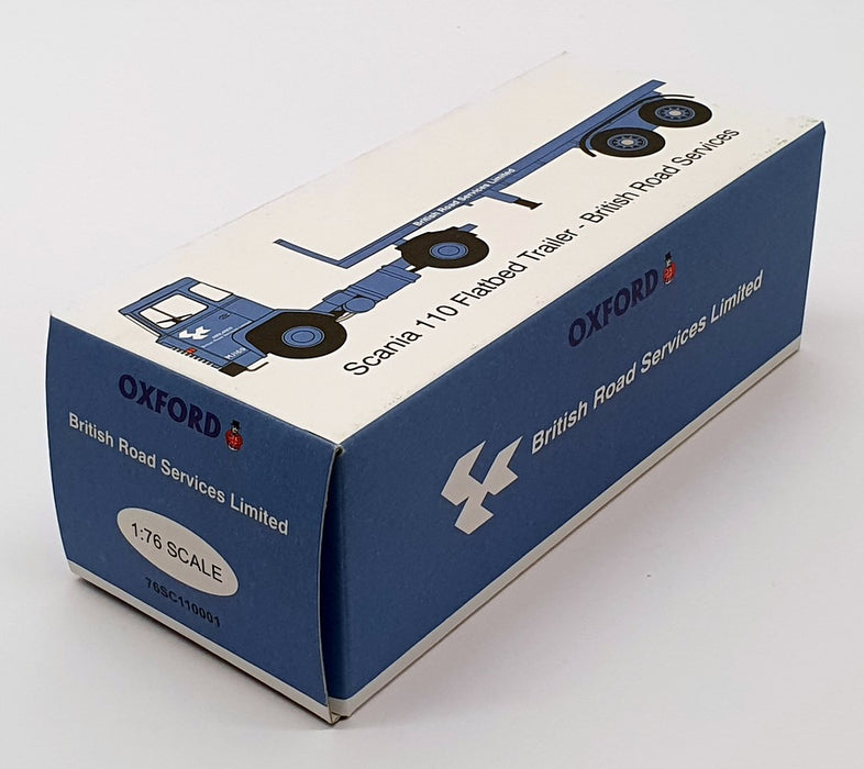 Oxford Diecast 1/76 Scale 76SC110001 - Scania 110 Flatbed Trailer - BRS