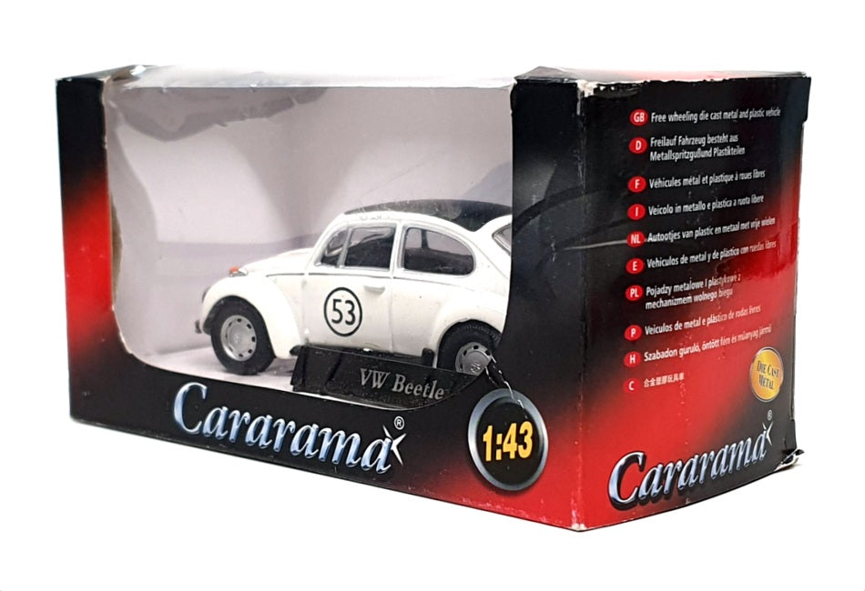 Cararama 1/43 Scale 251PND - Volkswagen Beetle Herbie #53 - White