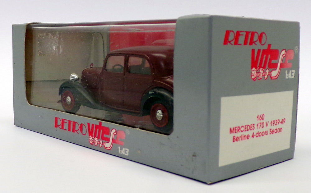 Vitesse 1/43 Scale 160 - 1939-49 Mercedes Benz 170 Berline Maroon/Black