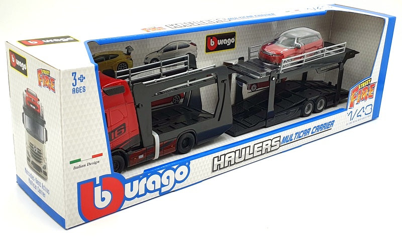 Burago 1/43 Scale #18 31462 - Volvo FH16 Multicar Carrier With Range Rover